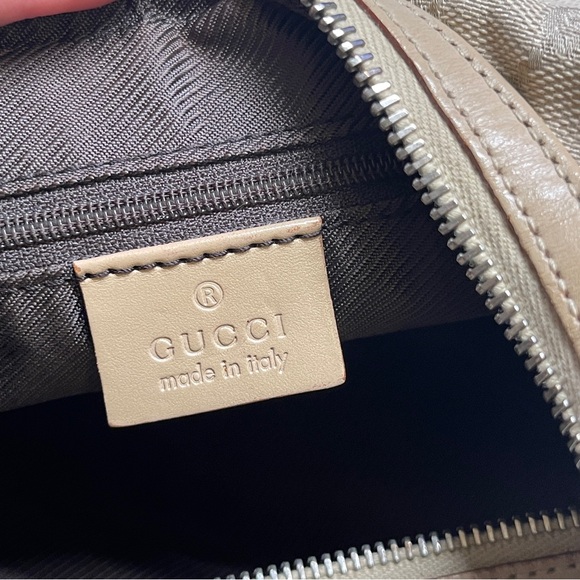 Gucci GG Canvas hobo Shoulder Bag Beige brown handbag - Picture 5 of 13